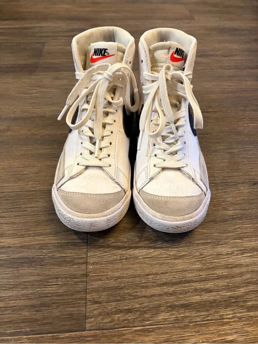 Nike Blazer Mid 77 Vintage White Black Classic Sneakers Youth 4.5Y - Picture 3 of 6